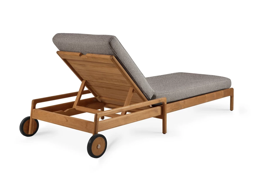 Achterkant Ligzetel Teak Jack Outdoor Adjustable Lounger Mocha 10332 Ethnicraft