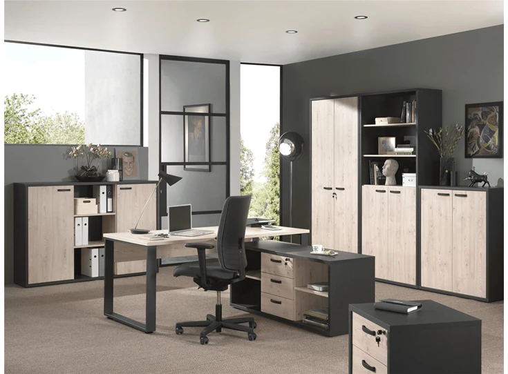 Neyt Bureau Bu15 Capo zwart/kastanje 150cm sfeer