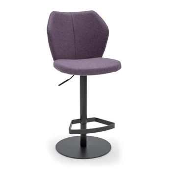 Barstoel Toby V verstelbaar stof paars Bree's New World