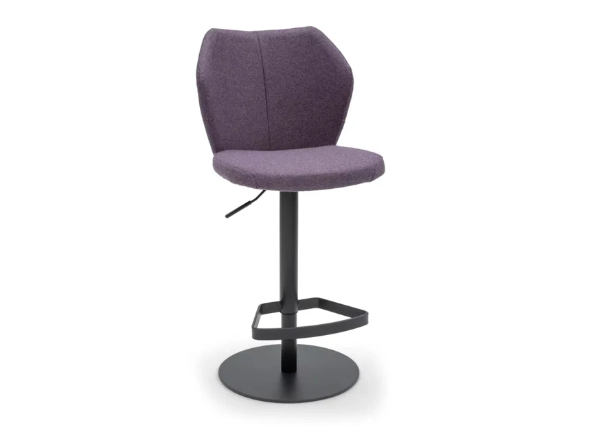 Barstoel Toby V verstelbaar stof paars Bree's New World