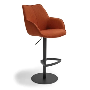Barstoel Kiq Arm V verstelbaar stof oranje Bree's New World