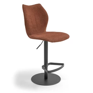Barstoel Kiq V verstelbaar stof terracotta Bree's New World
