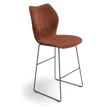Barstoel Kiq Hoog stof terracotta Bree's New World