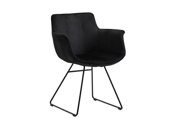 Armstoel Chagall Sled Base stof Velvet Black Joli