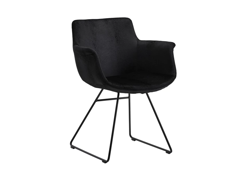 Armstoel Chagall Sled Base stof Velvet Black Joli