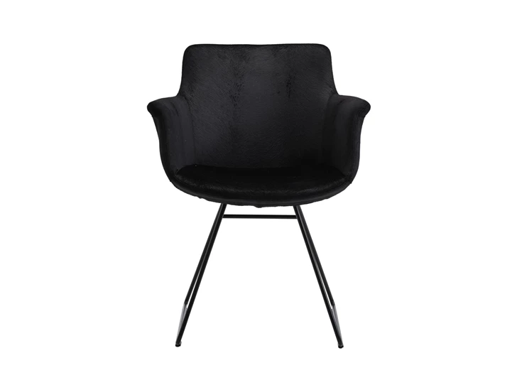 Front Armstoel Chagall Sled Base stof Velvet Black Joli