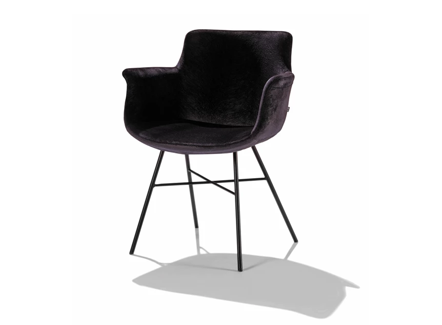 Armstoel Chagall Spinning Base stof Velvet zwart Joli