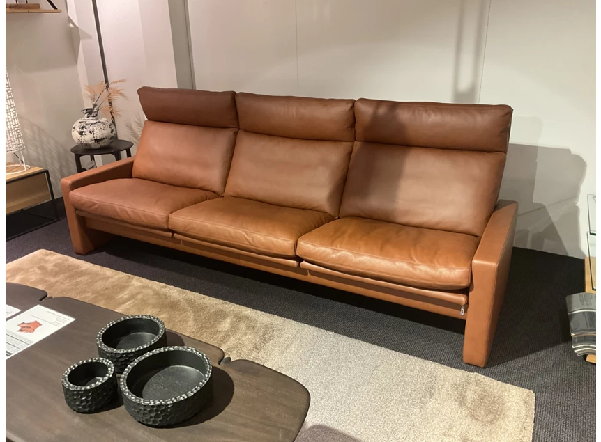Salon Manhattan 3-zit leder tabak cognac Erpo