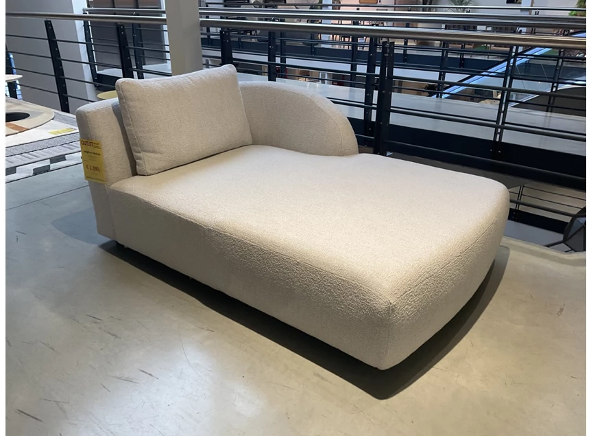 Longchair Large Medusa stof Loop Chalk Passe Partout