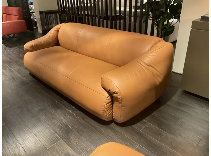 Zijkant Salon London DS-705 3-zit leder cognac De Sede
