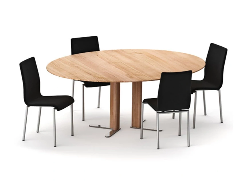 Met stoelen Eettafel Cima Ovaal massief hout beuk Willisau