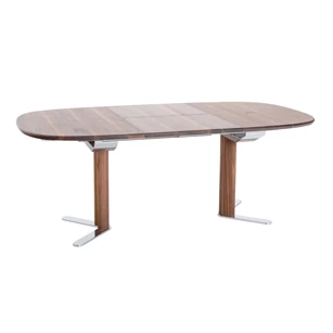 Verlengbare eettafel Cima stompovaal massief hout Amerikaans noot Willisau