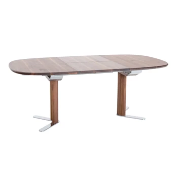 Verlengbare eettafel Cima stompovaal massief hout Amerikaans noot Willisau