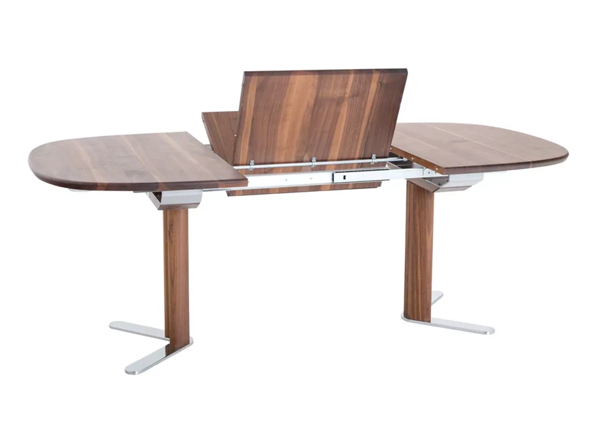 Open Verlengbare eettafel Cima stompovaal massief hout Amerikaans noot Willisau