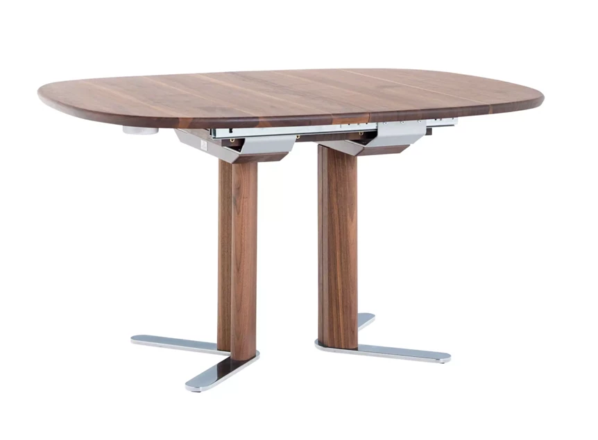 Dicht Verlengbare eettafel Cima stompovaal massief hout Amerikaans noot Willisau