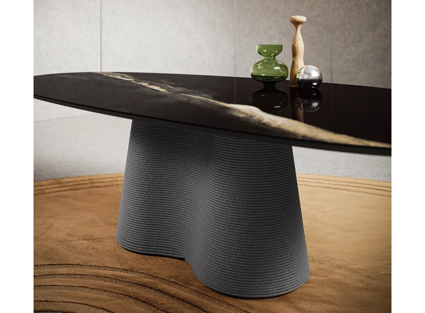 Onderstel 3d-print Eettafel Coral niervorm blad MVi glas Moon Willisau Edition