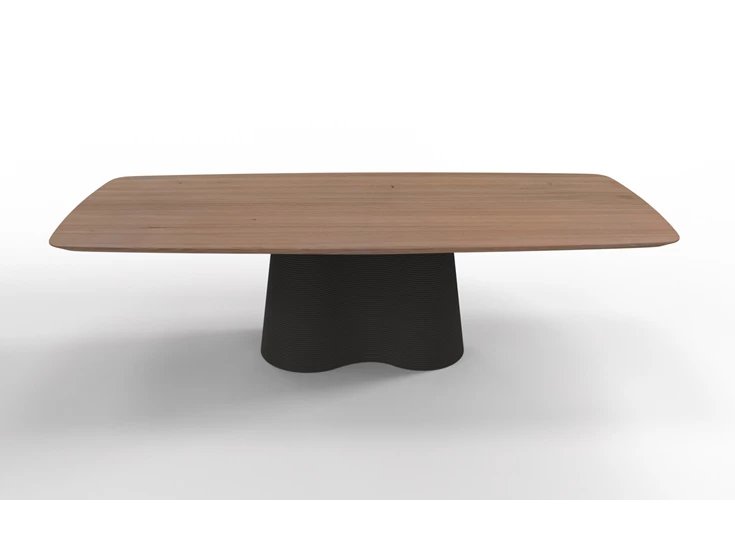 Eettafel Coral bootvormig blad eik natuur Willisau Edition