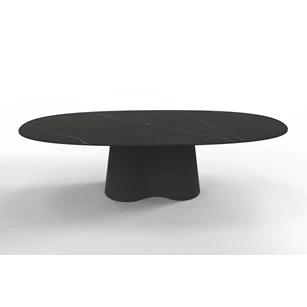 Eettafel Coral ovaal Mdi Storm Negro Willisau Edition