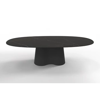 Eettafel Coral ovaal Mdi Storm Negro Willisau Edition