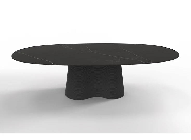 Eettafel Coral ovaal Mdi Storm Negro Willisau Edition