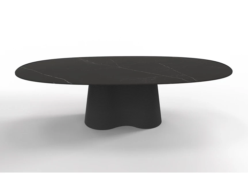 Eettafel Coral ovaal Mdi Storm Negro Willisau Edition