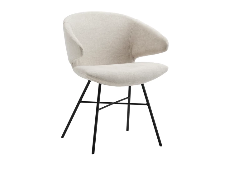 Armstoel Morisot X-base stof Easy Care Flax Joli