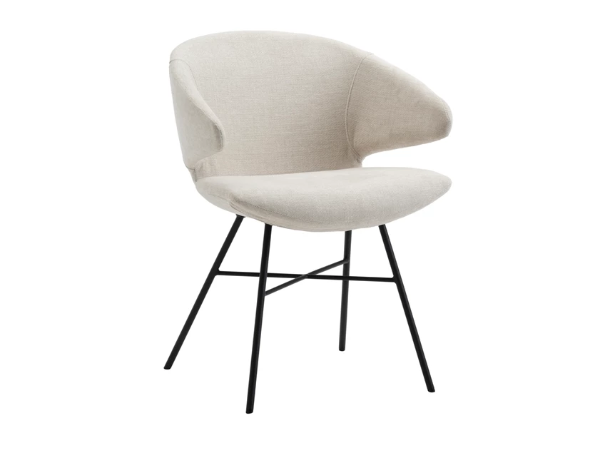 Armstoel Morisot X-base stof Easy Care Flax Joli