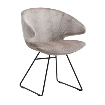 Armstoel Morisot Sled Base stof Velvet Beige Joli