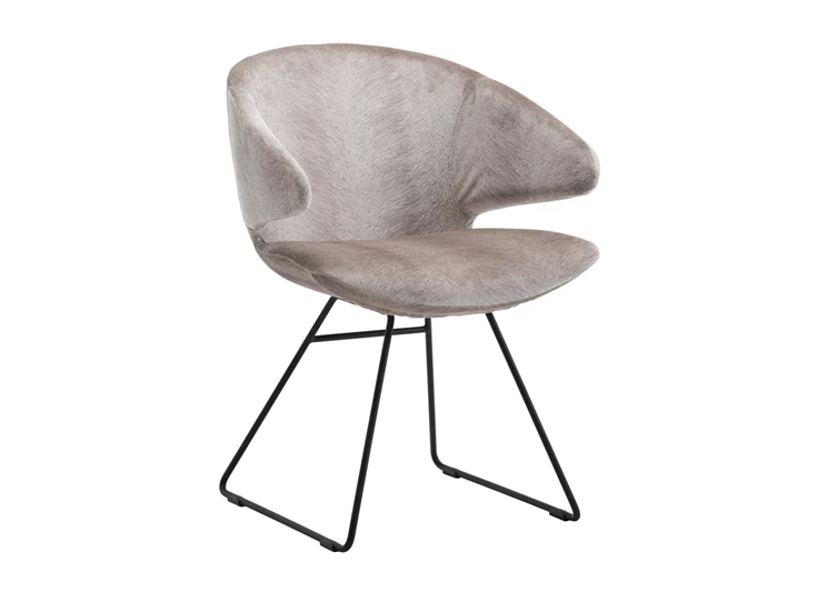 Armstoel Morisot Sled Base stof Velvet Beige Joli