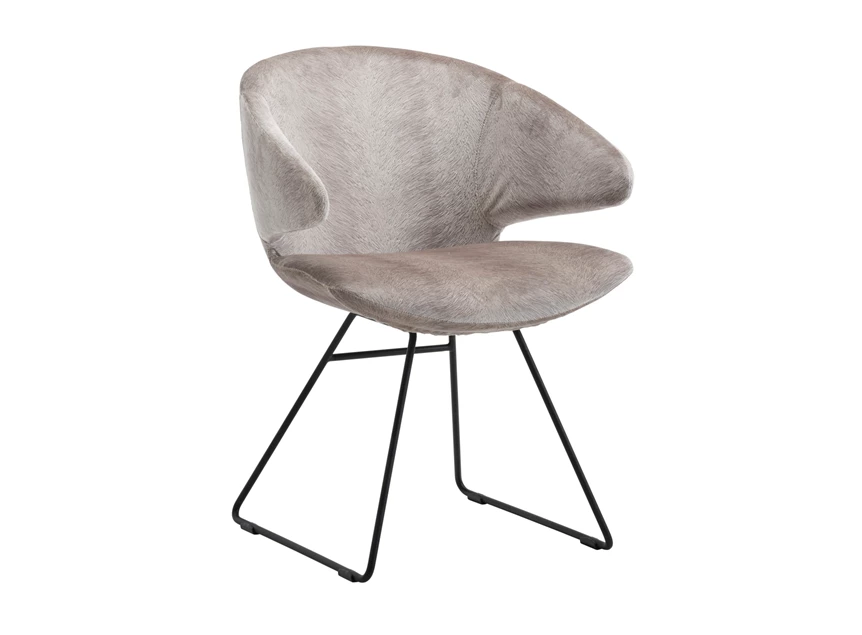 Armstoel Morisot Sled Base stof Velvet Beige Joli