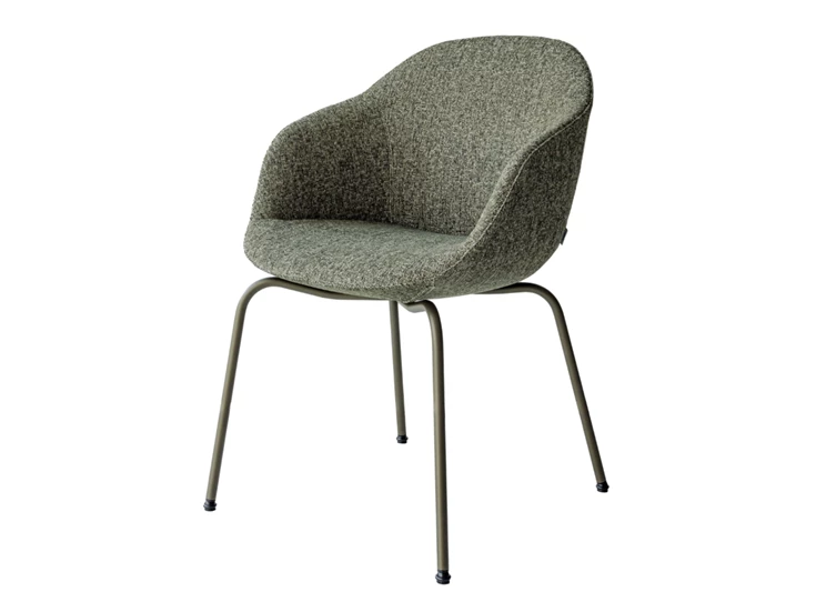 Armstoel Nido stof Smooth Pine Tube Base brons Joli