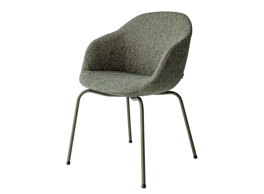 Armstoel Nido stof Smooth Pine Tube Base brons Joli