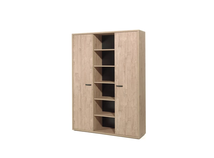 Neyt Bureaukast H Hoge kast 2 deuren/open + 6 vakken Capo Golden oak