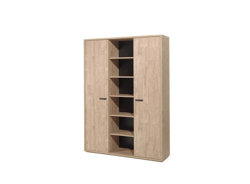 Neyt Bureaukast H Hoge kast 2 deuren/open + 6 vakken Capo Golden oak