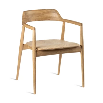 Armstoel Motti Wood massief hout eik naturel Estetica Home