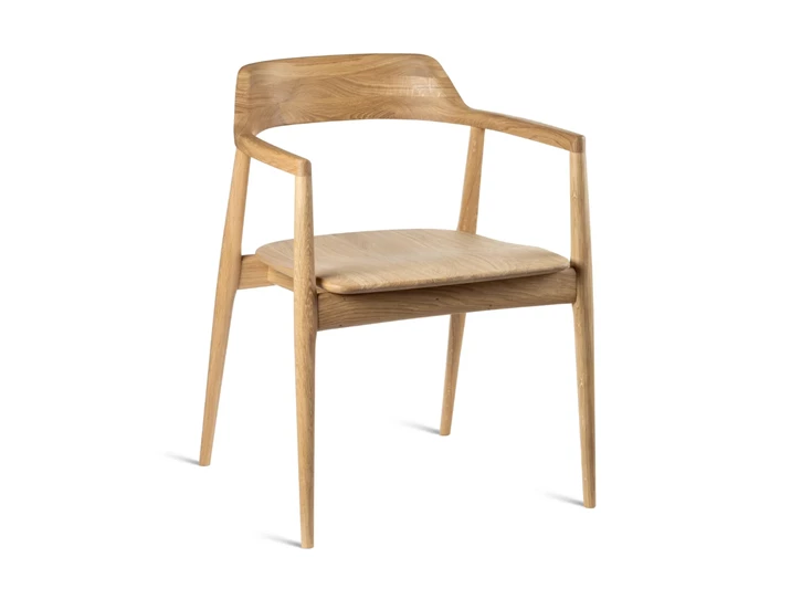 Armstoel Motti Wood massief hout eik naturel Estetica Home