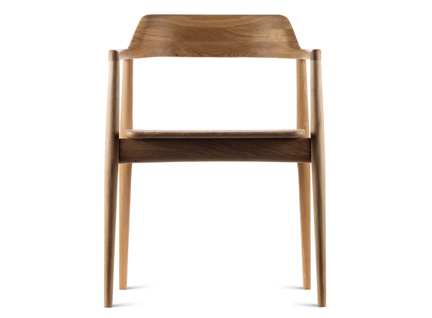 Front Armstoel Motti Wood massief hout eik naturel Estetica Home