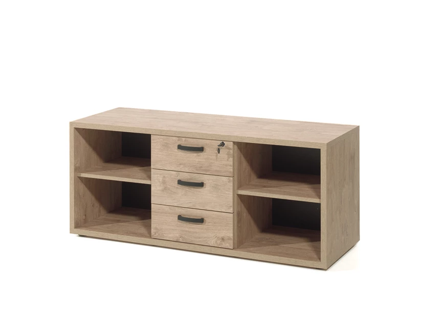 Neyt Bureaukast Lage kast Capo 4 vakken/3 laden Golden oak