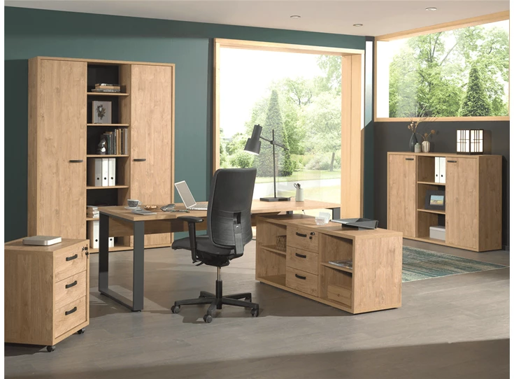 Neyt Bureaukast Lage kast Capo 4 vakken/3 laden Golden oak Sfeer