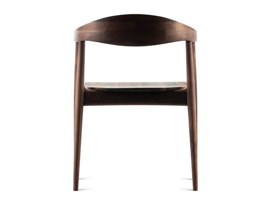 Achterkant Armstoel Modalto Wood massief hout Amerikaans noot Estetica Home