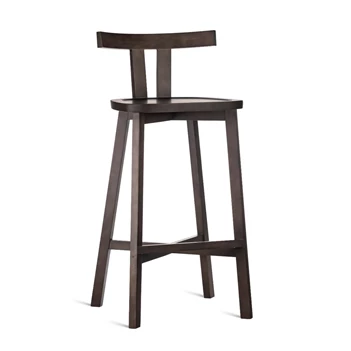 Barstoel Grace massief hout beuk donkerbruin Estetica Home