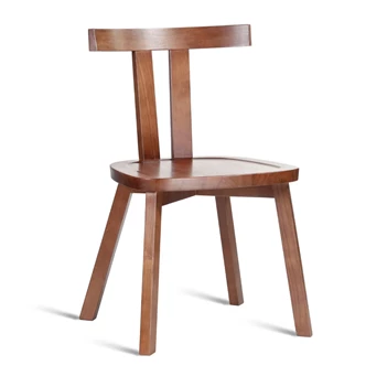 Stoel Grace massief hout beuk nootbruin Estetica Home