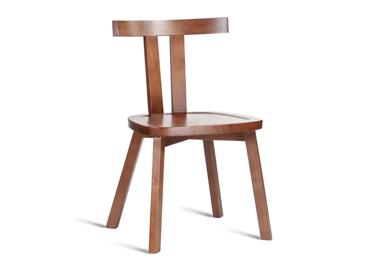 Stoel Grace massief hout beuk nootbruin Estetica Home