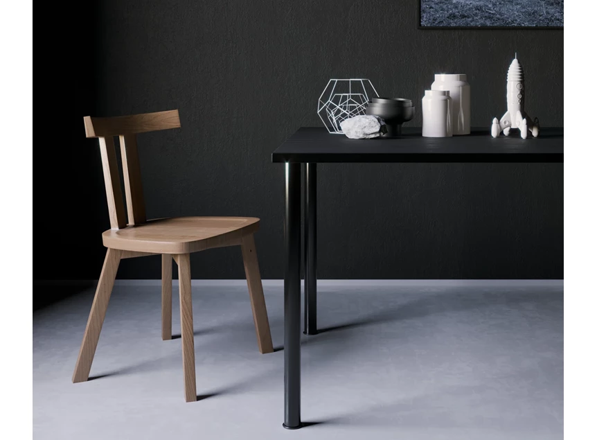 Sfeerfoto Stoel Grace massief hout eik naturel white wash Estetica Home