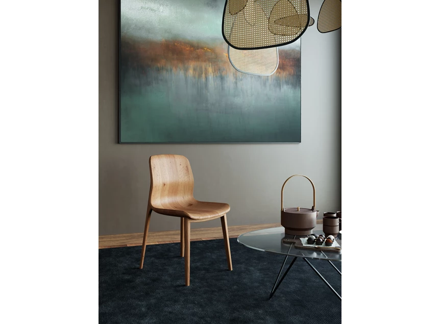 Sfeerfoto Eetkamerstoel Calma Wood massief hout eik natuur Estetica Home