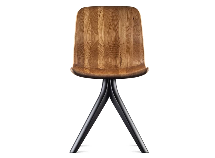 Front Eetkamerstoel Azzar Wood massief hout Amerikaans noot Estetica Home