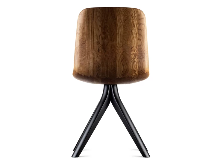 Achterkant Eetkamerstoel Azzar Wood massief hout Amerikaans noot Estetica Home