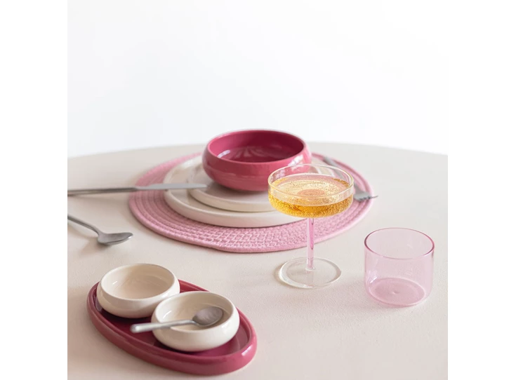 Glass 29cl pink Fizz - set/4 sfeerfoto