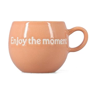 Beker 42cl "Enjoy the moment" roze Muggies