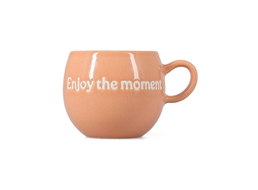 Beker 42cl "Enjoy the moment" roze Muggies